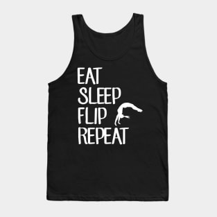 Eat sleep flip repeat Tank Top